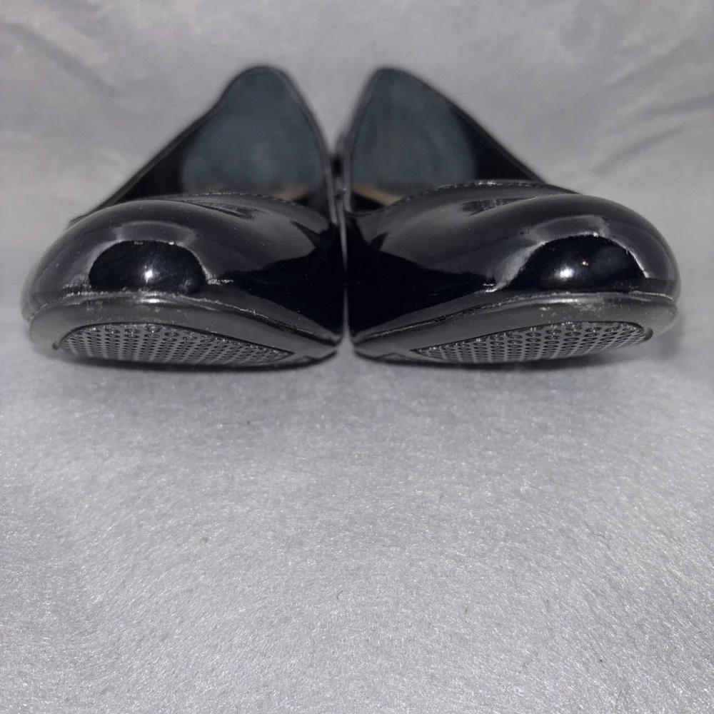 Alfani Denny Step‎ n Flex Black Patent Leather Pumps Round Toe Women's 8.5 EUC